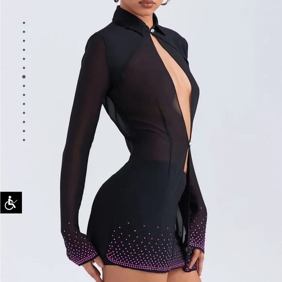 mistress rocks shirt dress Clothing : Dress : Mistress Rocks Tapestry Jacquard Shirt Dress